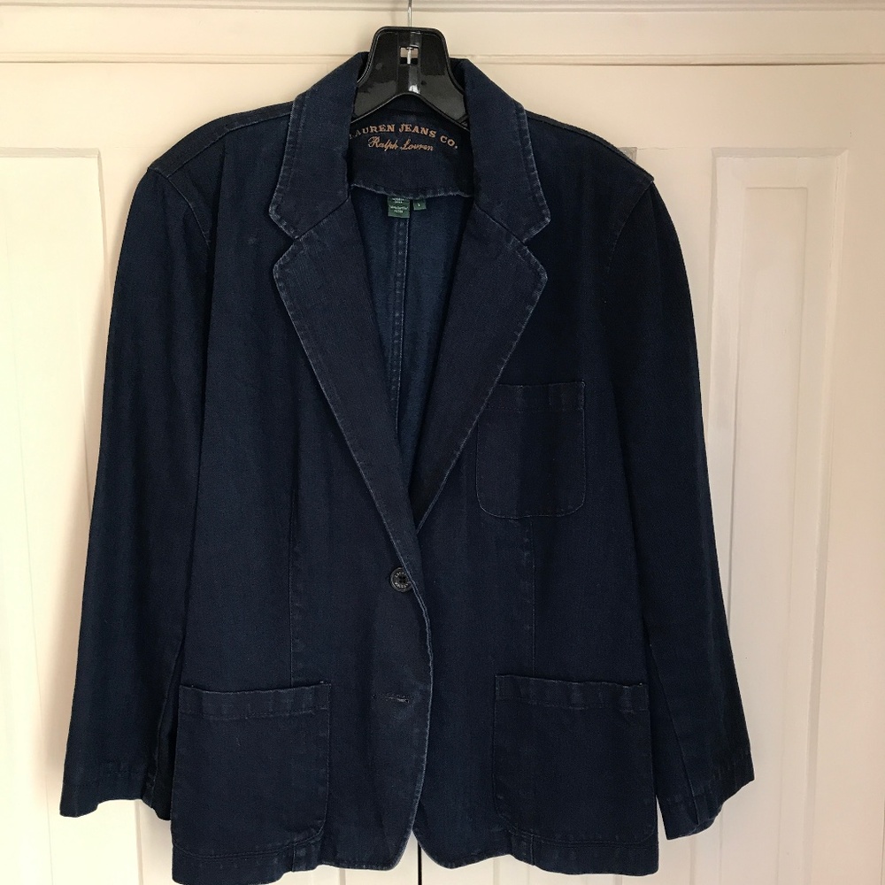 RALPH LAUREN JEANS CO DENIM BLAZER JACKET